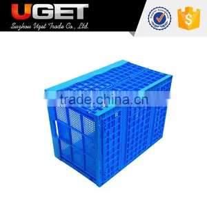 China Manufacture Fruit & Vegetable Storage Folding Plastic Crate thumbnail-5