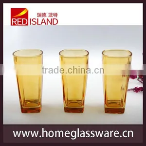 Glass Works Supply Colored Drinking Glass Cup, Thick Bottom Glass Tumbler, Beer Glass thumbnail-1