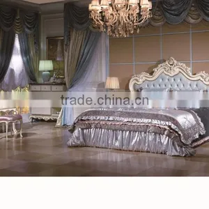 Bisin i French Style Hand Carved Solid Wood Luxury European Bedroom Furniture Set thumbnail-1
