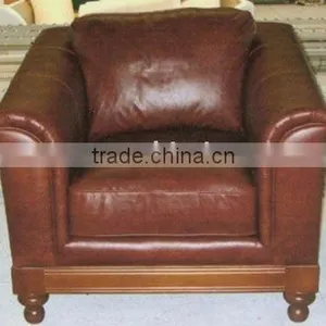 High Quality Genuine Leather Sofa, Comfortable One Seat Sofa, Good Looking Chesterfield Sofa B48052 thumbnail-1