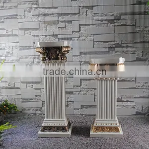 Polyresin Golden Europe Style Wedding Decoration Square Pillars Design thumbnail-4