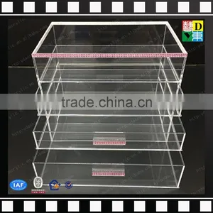2016 Acrylic Cosmetic Box With Drawer,clear Acrylic Jewelry Cosmetic Storage Box thumbnail-6