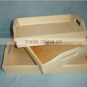 Unfinished Cheaper Wooden Paulownia Pine Tray Hot Sell in Europe and USA thumbnail-1