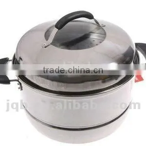 Stainnless Steel 18/8 Steamer Pot With Mirror Polish & Two-double Layer thumbnail-6
