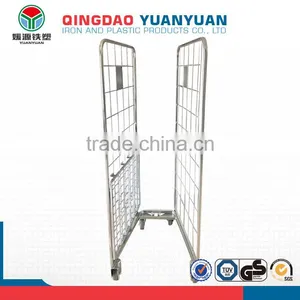 Logistics 2 Sided Logistics Roll Container Pallet Warehouse Containers Storage Cage With Wheels Metal Trolley thumbnail-1