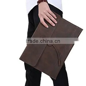 Crazy Horse Genuine Leather Clutch Briefcase Laptop Bag for MacBook Air or Apple Ipad thumbnail-5