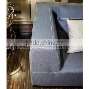 2016 Latest New L Shaped Sofa Designs Linen Fabric Sofa thumbnail-4
