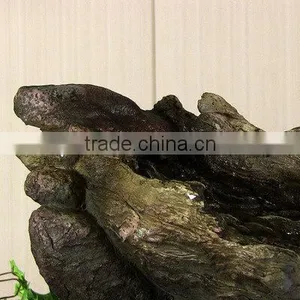 Log and Stone Tabletop Water Fountain With LED Light thumbnail-2