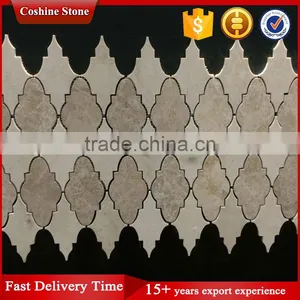 Rhombus Crema Marfil Natural Stone Mosaic Tiles thumbnail-1