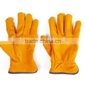 Orange Cow Grain Leather Driver Glove thumbnail-1