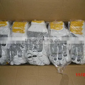 13 Gauge Nylon Polyester Seamless Gloves With White Mini PVC Dots One Side thumbnail-5