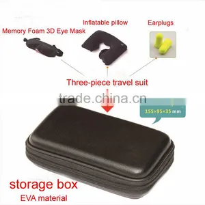 3 IN 1 Travel Suit Air Cushion Portable Pillow & Eye Mask Cover & Earplugs thumbnail-3
