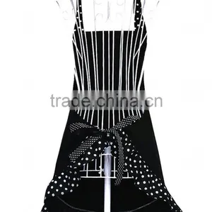 Hot Black Cute Girls Bowknot Lady's Kitchen Restaurant Women's Cake Apron With Pocket thumbnail-2
