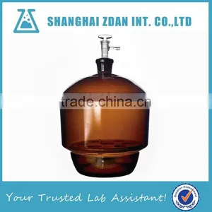 Glass Brown Vacuum Desiccator With Ground-in Stopcock And Porcelain Plate For Laboratory Glassware thumbnail-1