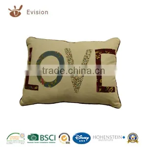 Home Decor 100% Cotton LOVE Design Cushion Cover for Bedding Room,seat Cushions thumbnail-1