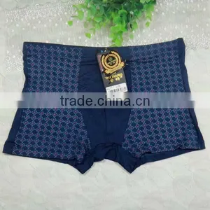 Printed Grid Fashion Men Underwear Factory Price Wholesale Stock Bamboo Fiber Men Boxer Briefs thumbnail-4