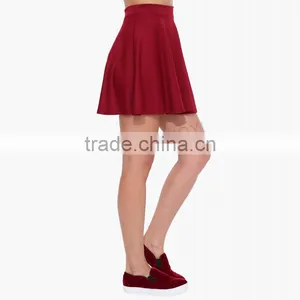 MGOO Stock Wholesale Price Women Pink Summer Pleated Skirts For Women Plain High Waist Skirts 15144C008 thumbnail-6