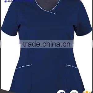 2016 Fashion V-neck Design Design Hospital Scrubs Uniforms thumbnail-1