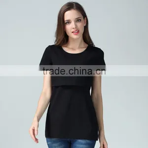 Wild Maternity Tops Scoop Neck Breastfeeding Clothing Normcore Pregnant Mother T-shirts thumbnail-2