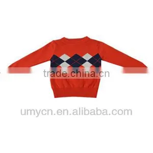 Girl's Cotton Ribbed Jacquard Pullover Sweater thumbnail-1