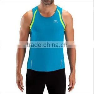 Custom CoolMax Dryfit Moisture Wicking Sleeveless Running Shirts for Men thumbnail-1