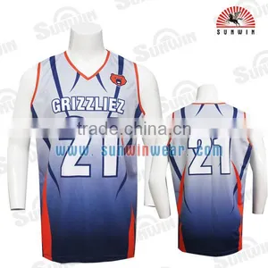 2016 Custom Reversible Basket Clothing Full Sublimation Basketball Uniforms Quick Dry Basketball Jerseys thumbnail-4