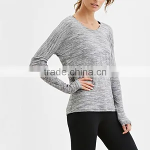 2017 Latest Deisgn Custom Yoga Fitness Sports Wear for Women Longsleeve Shirts thumbnail-2