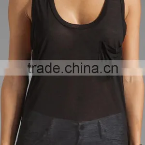 Viscose Pocket Racer Tank thumbnail-3