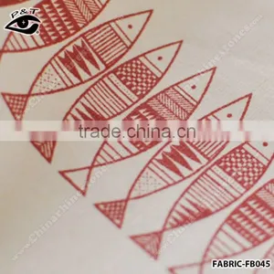 Wholesale Linen Fabric Fish Pattern Fabric for Household thumbnail-1