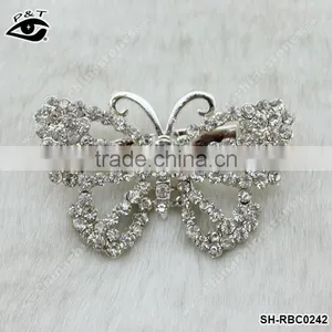 Butterfly Rhinesone Brooch Crystal Pins for Wedding Invitation Brooch Pins thumbnail-1