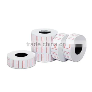 White Paper Label With Double Red Line thumbnail-1
