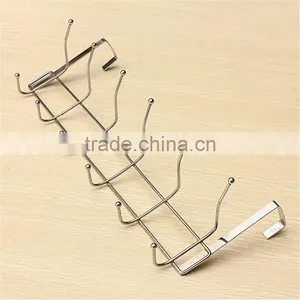 Lowest Price New Chrome Stainless Steel Door Hanger Storage Hat Coat Towel Hook Clothes Hanging With 12 Hooks thumbnail-2