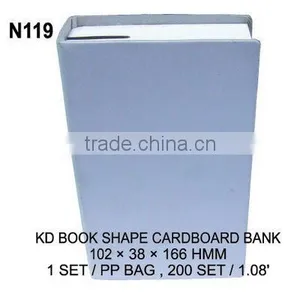 N119 KD BOOK SHAPE CARDBOARD BANK thumbnail-1