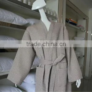 Yarn Dyed Waffle Bathrobe for Four Season Hotel thumbnail-1