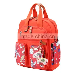 2017 Wholesale Fabric Print Mommy Shoulder Backpack thumbnail-3