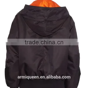 2017 Autumn& Winter Detachable Fur Trim Flight Jacket,Waterproof Custom Fur Bomber Jacktet For Unisex thumbnail-5