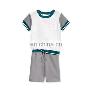 Baby Boys' Stylish Colorblocked T-Shirt & Shorts Set thumbnail-1