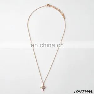 Mini Dainty Sunburst Pendent Necklace Fashion Gold Necklace Minimalist Necklaces thumbnail-2