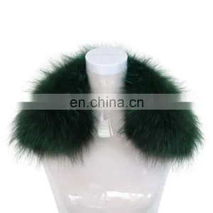 Dyed Large Genuine Raccoon Fur Collar Trim for Coat thumbnail-2