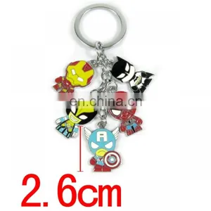 Fashion Anime Key Chain The Avengers Key Chain Iron Man Captain America Key Chain Wholesale Fashion Cos New Hot thumbnail-1