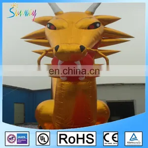 Custom Golden Nylon Attractive Inflatable Dragon, Giant Inflatable Dragon thumbnail-5