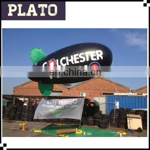 Inflatable Black Flying Airship Printed Helium Blimp for Sale thumbnail-1