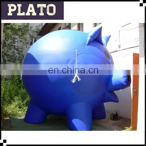 High Quality Giant Inflatable Blue Pig Model for Outdoor Promotion thumbnail-1