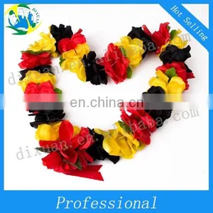 Red Black Yellow Flower Strings Garlands Germany National Flag Color Flower Lei thumbnail-1