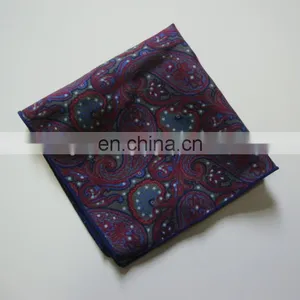 100% Wool Pocket Square Hand Printed thumbnail-1