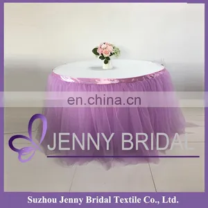 TC091#25 Hawaiian Table Skirt Images Decorative Table Skirts Puffy Tulle Skirt thumbnail-1