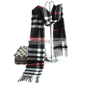 Classic Design Men Tartan Scarf With Fringe thumbnail-1