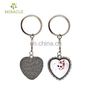 Sublimation DIY Heart Shape Metal Keychain thumbnail-1