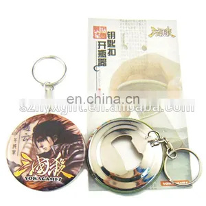 Direct Factory Custom Bottle Button Opener With Keychain Keyring thumbnail-1