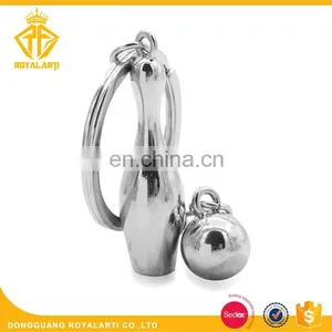 Custom 3D Zinc Alloy Plane Keychain in Shiny Silver Plating thumbnail-5